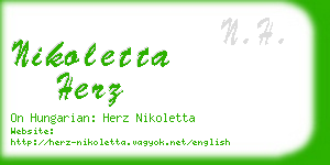 nikoletta herz business card
